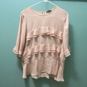 Whowhatwear Light pink top medium shirt